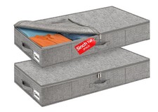 5 Inch High Under Bed Storage Containers 2-Pack, Low Profile Underbed Storage...