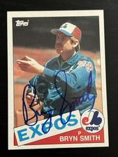 Bryn Smith Autograph Signed 1985 Topps Montreal Expos