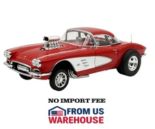 ACME 1/18 1961 Chevгolet Corvette Gasser Roman Red w/ Red Interior LE