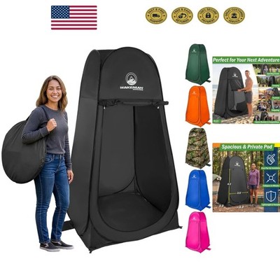 Pop Up Shower Tent - 3.3ft x 3.3ft x 6.2ft Portable Outdoor Privacy Solution