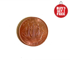 1967 Uncirculated Half Penny Elizabeth II Coin-Mint Condition-Buy 3 get 1 Free