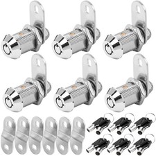 Cam Locks RV Storage Locks with Keys 1 Inch 6Pack , Keyed Alike - Fits 3/4' M...