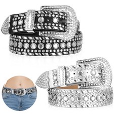 2 Pcs Rhinestone Belts for , Sparkly Belt, Western Cowgirl Bling Belts for , ...