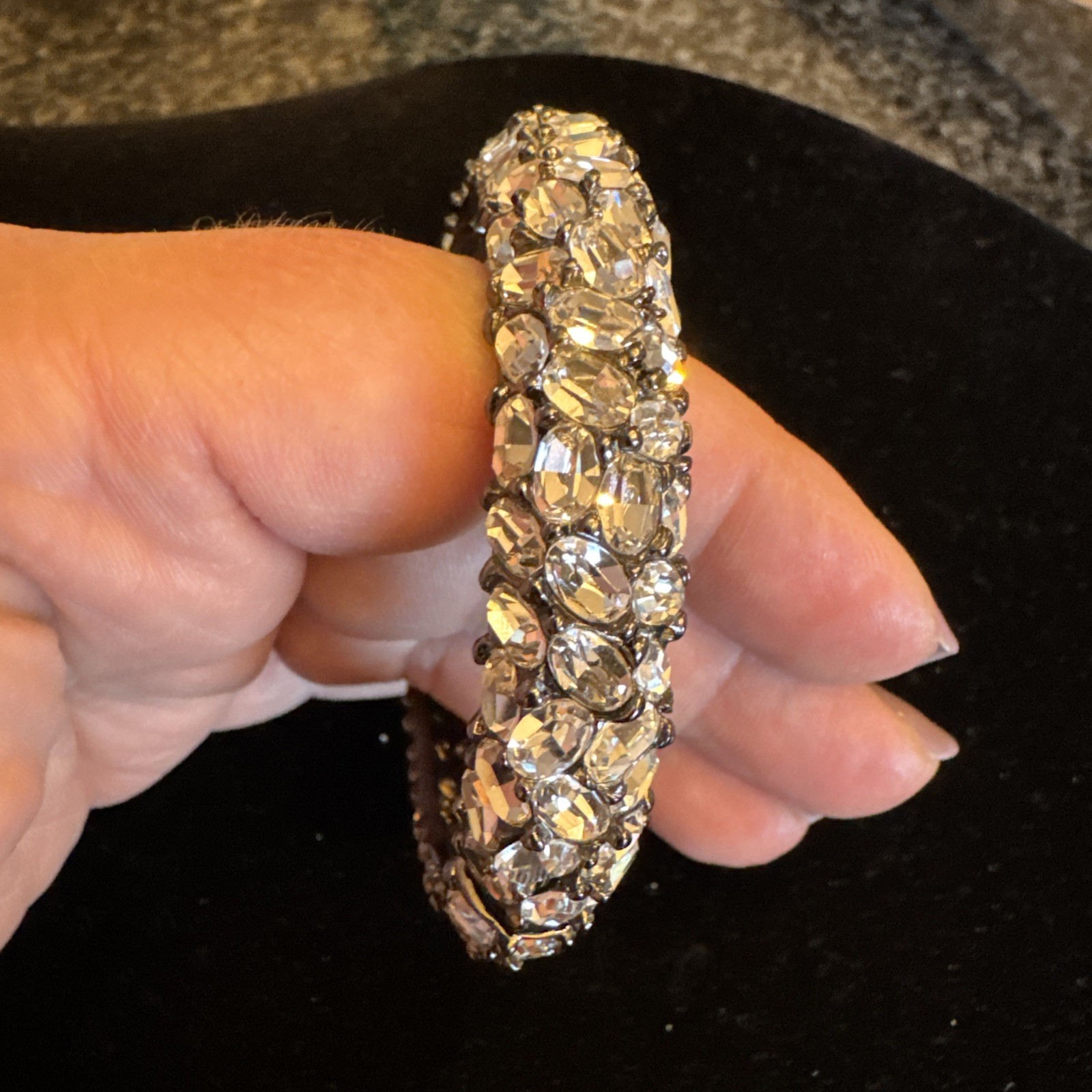 Kenneth Jay Lane KJL Crystal Hinged Bracelet - image 6