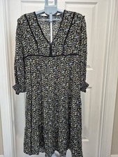 EASEL Flowy Maxi Dress Embroidered Stitching Like Lace Tagged Sz S PTP-18"