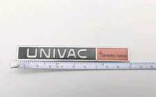 Vintage Univac Sperry Rand Series Metal Nameplate Computer History NOS 4x1