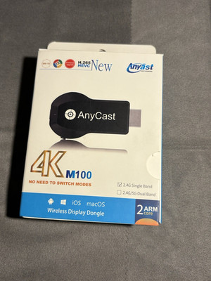 4K/1080P Anycast M100 Wireless Display Adapter, SmartSee WiFi Display Dongle HD