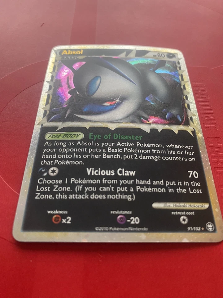 2010 Pokemon TCG Absol PRIME Holo HS Triumphant Set #91/102 NM Holo - Image 4 of 4