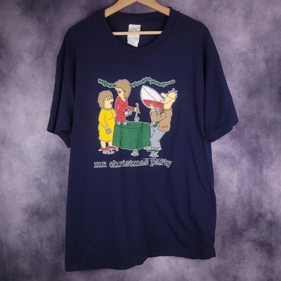 Vintage 90s The Misters Novel Teez cringe ironic Christmas holiday party shirt