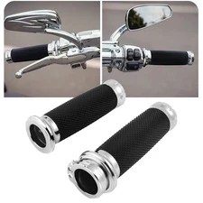 1" Motorcycle Handlebar Hand Grips For Harley Touring Sportster Softail Fatboy