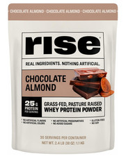 R1SE Grass-Fed Whey Protein – Chocolate Almond, 25g Protein, 2.4 lb 16.66 per gallon