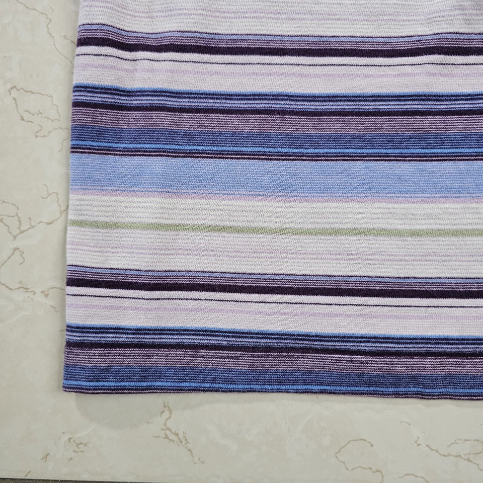 Calvin Klein 100% Cotton Women's Camisole Tank Top Purple Striped L Made in USA - Image 3 of 4