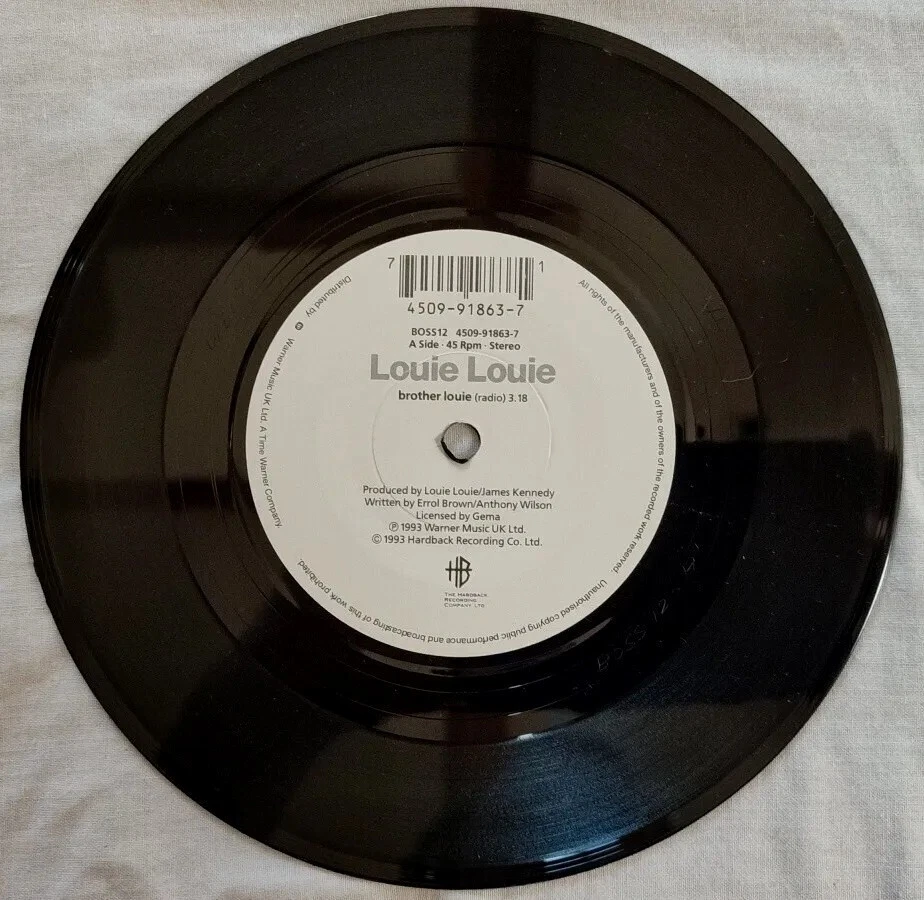 Louie Louie-Brother Louie 1993 Calendar Sleeve Vinyl 7" Single.Hardback BOSS 12. Foto 4 de 4