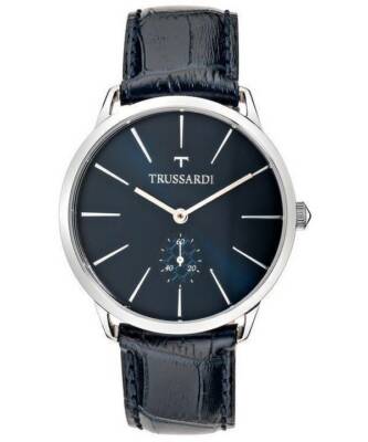 TRUSSARDI Watch T-WORLD 40 mm Blue Dial Stainless Steel Blue Leather R2451116003
