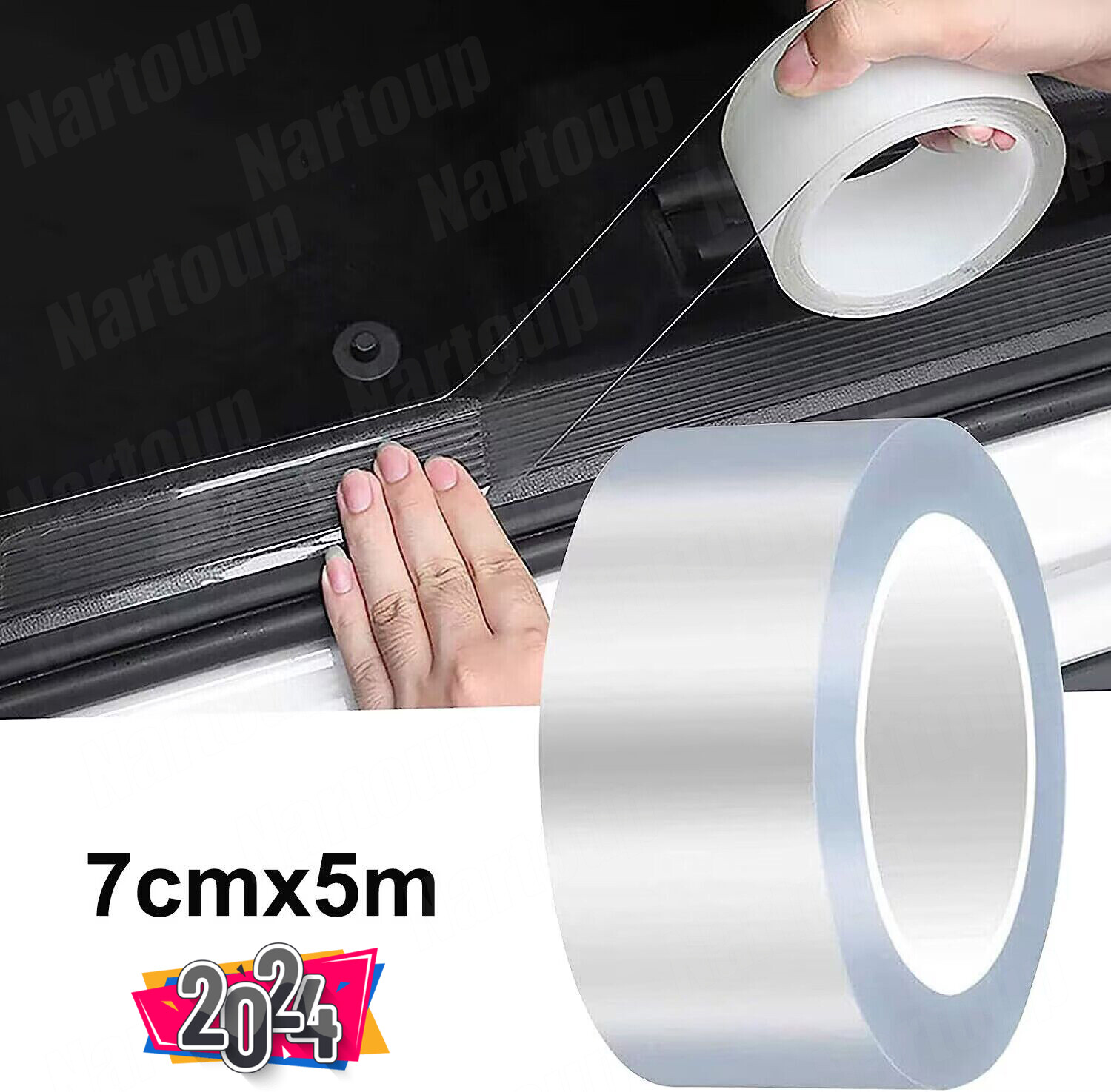 For Ford-Car Door Plate-Sill Scuff-Cover Scratch Decal-Sticker Protector-clear*