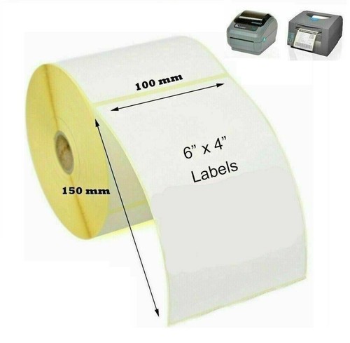 Thermal Label Roll Self Adhesive Sticky Labels 150mmx100mm 6" x 4" Address White - Picture 7 of 9