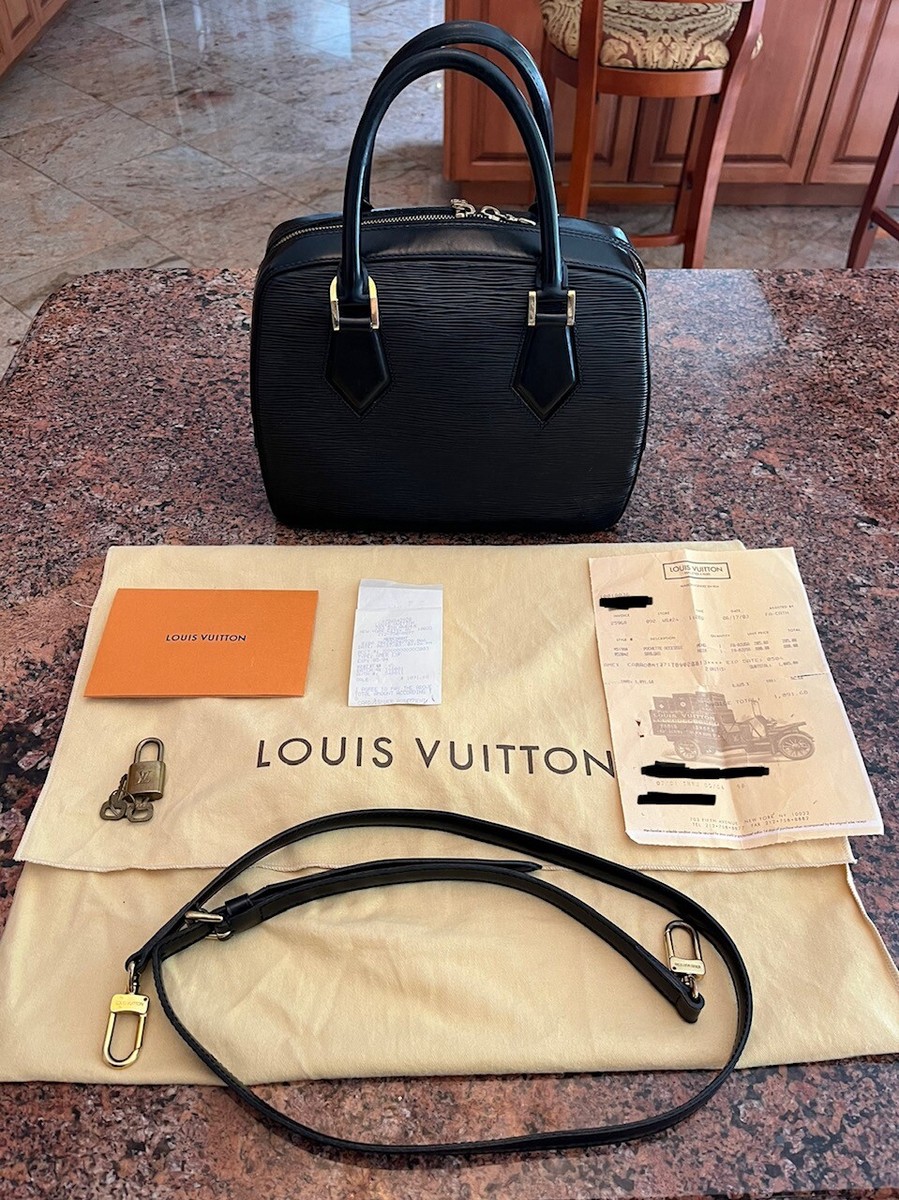 LOUIS VUITTON BLACK EPI LEATHER SABLONS BAG – 100% AUTHENTIC