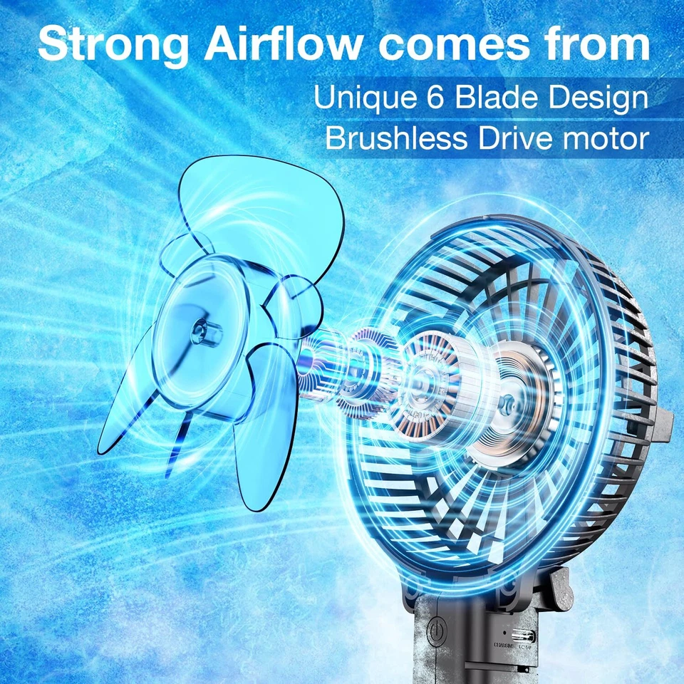 	VersionTECH. Mini Handheld Fan USB Desk Fan Small Personal Portable Table Fan	 - Image 2 of 4