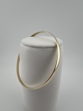 Women’s Solid 9ct Yellow Gold Plain Bracelet Ladies Gold 4mm Plain Slave Bangle