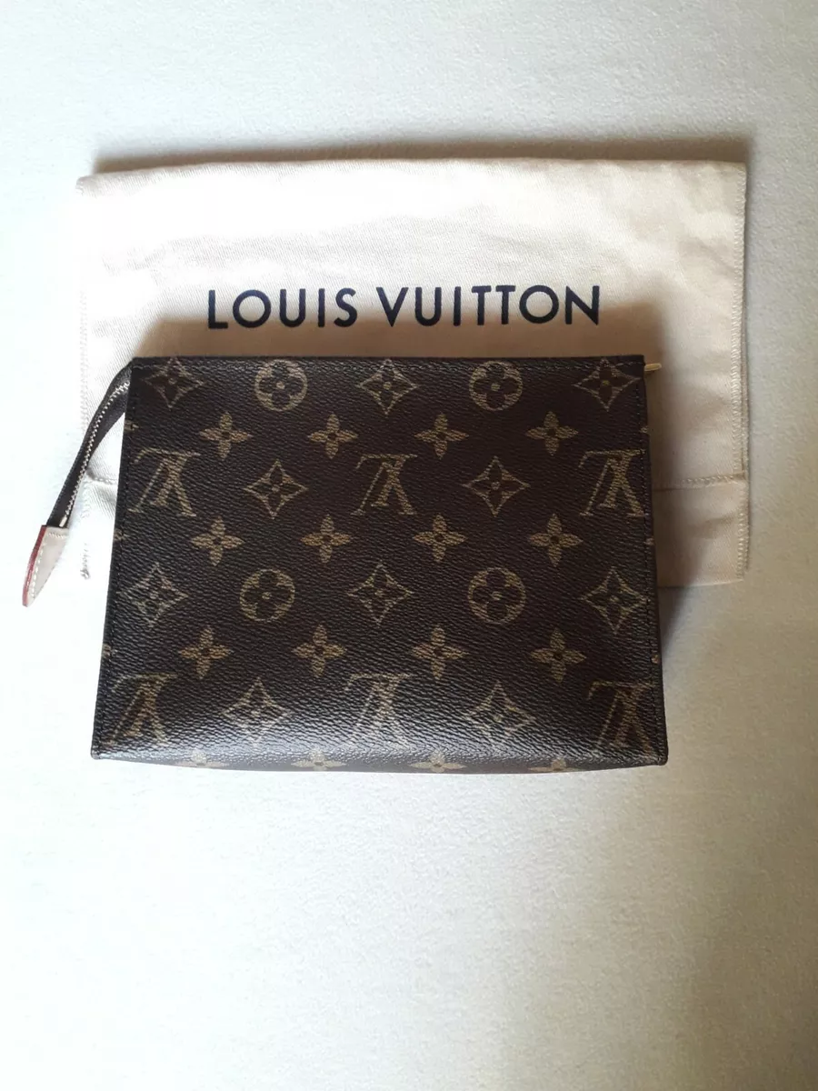 Authentic LOUIS VUITTON Toiletry Pouch 19 Monogram M47544 **FREE SHIPPING**