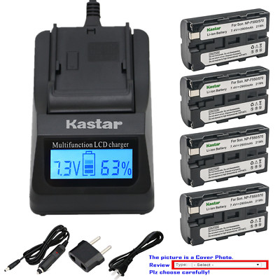 Kastar Battery LCD Fast Charger for Atomos NP-F550 Battery & Atomos Shogun Flame