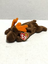Beanie Babies TY Chocolate the Moose Retired Rare 1993 Style 4015 P.V.C. Pellets