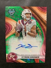 Kyron Drones 2024 Bowman University’s Best Green Mini Diamond Autograph /99