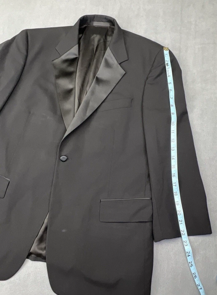 Chaqueta de esmoquin de lana negra Tallia Uomo para hombre con pantalones boda novio eventos elegantes Foto 2 de 4