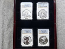 2013w Silver Eagle Set Pf70 Rev Pf/sp70 Enhanced Finish / W Ms70 / (w) Ms70 Er