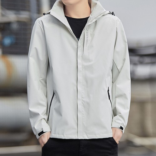 Spring/Autumn Thin Fashion Men's Casual Jacket Hooded Business Windbreaker Tops - Picture 18 of 26
