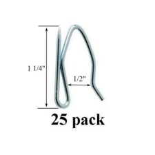 Heavy Duty DRAPERY PINS  Professional Grade Hooks for Pinch Pleated Drapes 25-Pk