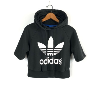 adidas originals trefoil crop hoodie