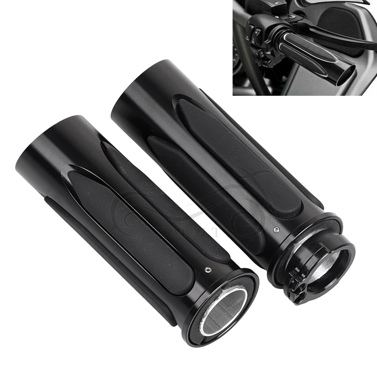 ODI Black/Black TBW 1 In. Vans Harley Davidson Grips - V31VHTWB-MB For - Foto 7