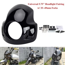 5.75" Headlight Fairing Windshield Kit For Harley 35-49mm Forks Sportster Dyna
