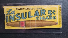 1920's La Insular Cigars "Diamond Quality" Matchbook Match Cover