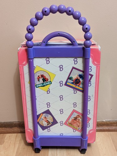 Vintage Barbie Doll Carrying International Traveling Trunk Rolling Suitcase 1995 - Picture 2 of 11