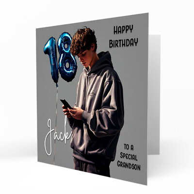 Personalised 18th Birthday Card For Boys Grandson, Son, Nephew, Brother ...