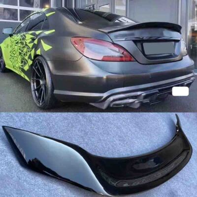 Aileron Arrière Pour Mercedes CLS Classe C218 (W218) 2011-2018 - ABS Noir Brillant Style Fibre Carbone