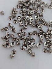 Bead Caps, Brass, Findings, Choose From Silver Or Gold Colour Or Raw Brass, 4mm
