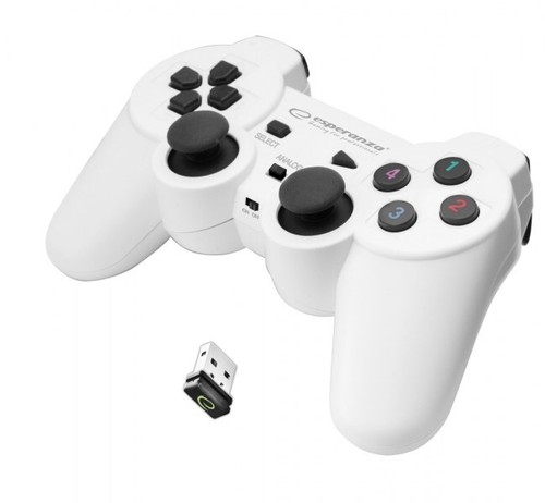 5901299947272 Esperanza EGG108W Gaming Controller Black, White RF Gamepad Analog - 第 1/2 張圖片