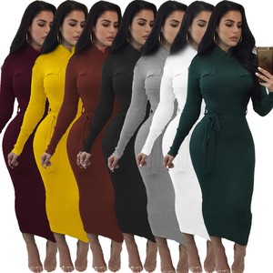 bodycon midi sweater dress