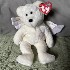 TY BEANIE BABY HERALD - ANGEL BEAR - MINT CONDITION - RETIRED WITH TAGS