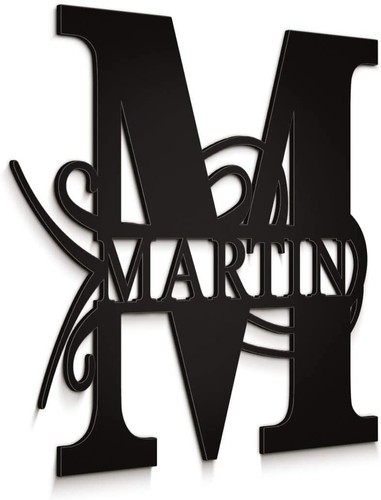 Personalized Letter Monogrammed Family Name Sign Aluminum Metal Art Wall Decor  - Picture 209 of 392