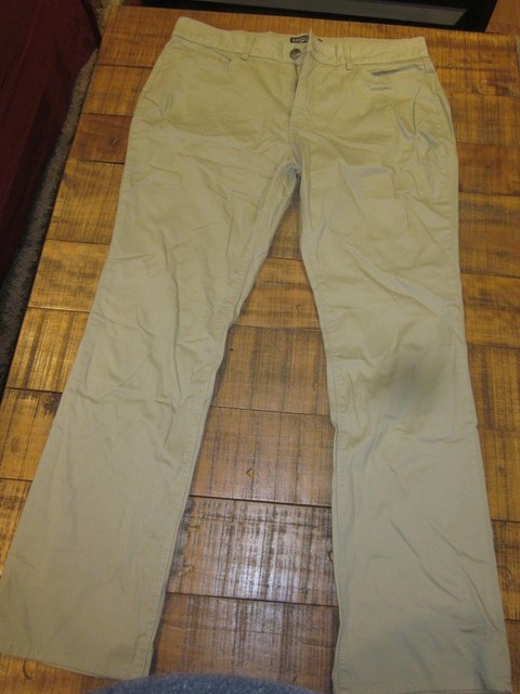 riders by lee mid rise straight leg khaki pants