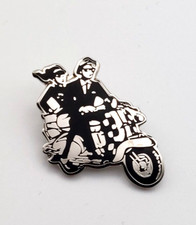 Rude Boy & Girl Scooter 2 Tone Enamel Pin Badge Mods, Scooters, SKA OI! Skins