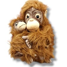 Vintage Animal Planet Mama Orangutan Baby Plush Stuffed Animal Large 16"