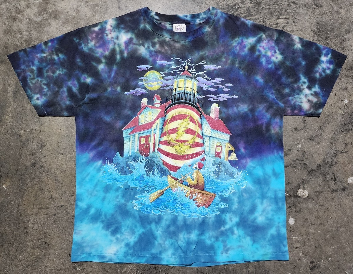 Vintage Grateful Dead San Francisco Lighthouse Tie Dye T Vintage Grateful Dead San Francisco Lighthouse Tie Dye T