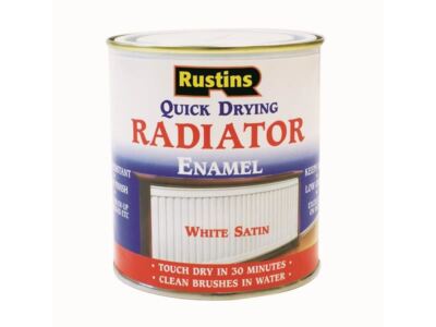 Rustins - Quick Dry Radiator Enamel Paint Satin White 500ml | eBay