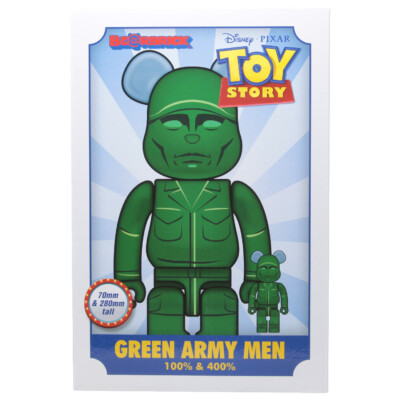 MEDICOM TOY - ベアブリック be@rbrick GREEN ARMY MEN 400%100% Medicom BE@RBRICK Toy Story Green Army Men 100% 400