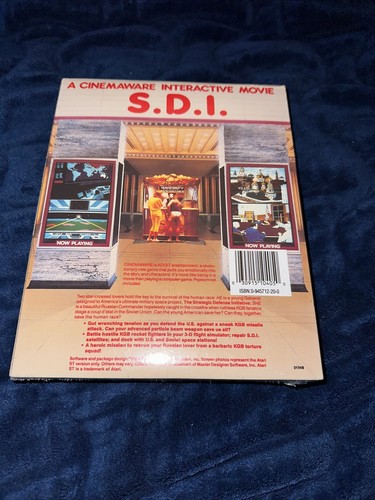 S.D.I. Cinemaware Interactive Movie - Atari 520/1040ST - Mindscape 1986 NUOVO Raro - Foto 3 di 12